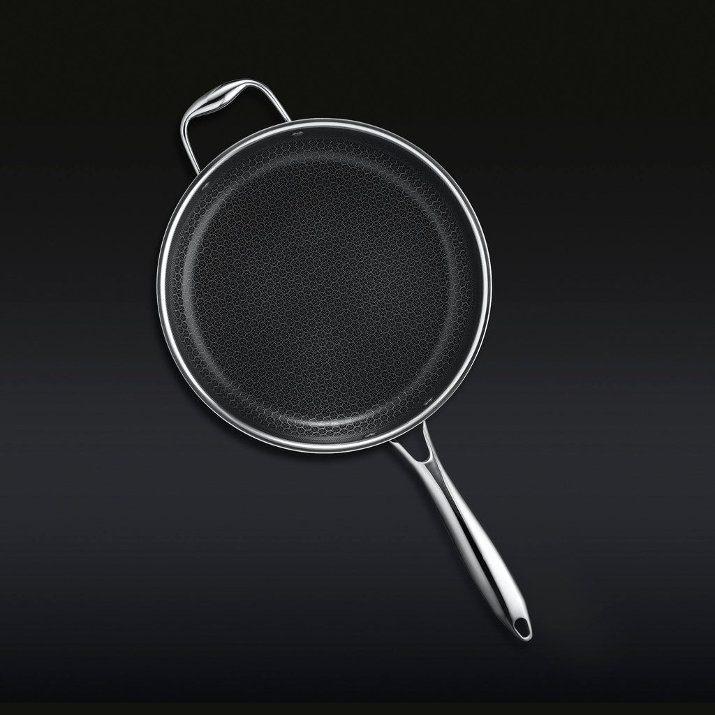 Hybrid Deep Sauté Pan with Lid, 3.3-Qt