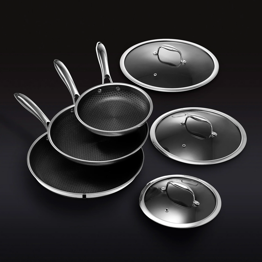 Hybrid Fry Pan Set with Lids, 6pc LKWG